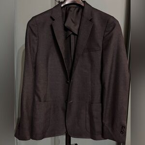 MR P Porter Notch Lapel Wool Blazer Sport Coat Suit Jacket Gray 42 (52 EU)